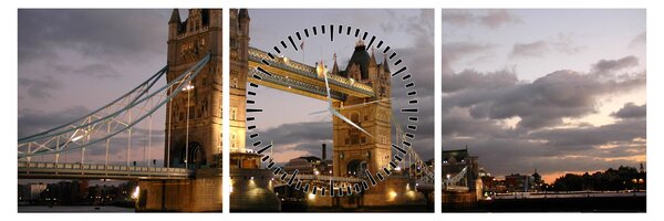 Slika - Tower Bridge noću (sa satom) (90x30 cm)