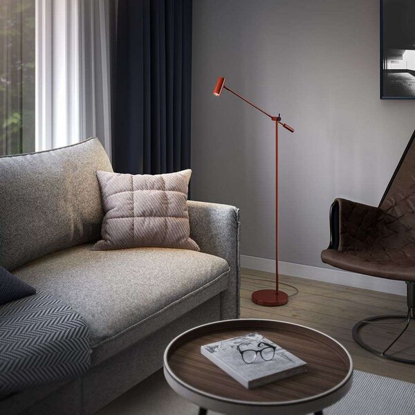Cato Podna Lampa Dim. Blank Ruby Crvena/Mat Crna - Belid