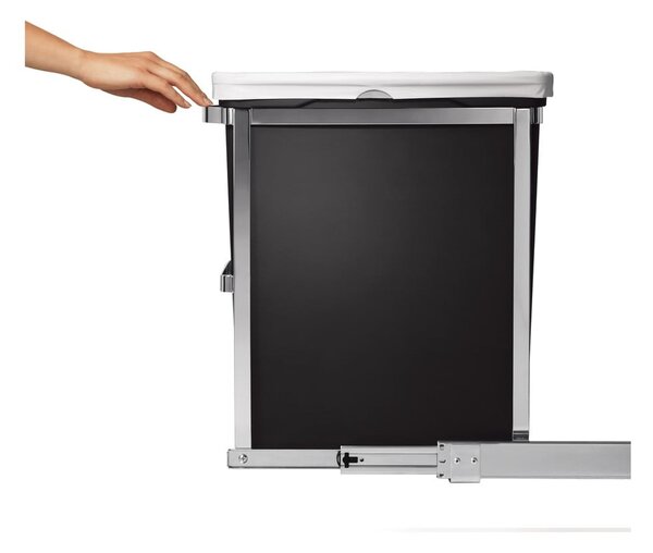 Plastična kanta za smeće, 30 l crna - simplehuman