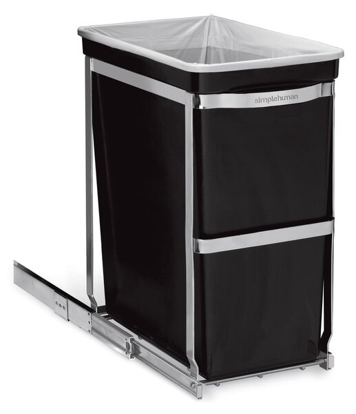 Plastična kanta za smeće, 30 l crna - simplehuman