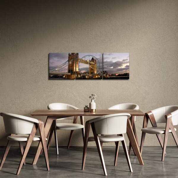 Slika - Tower Bridge noću (sa satom) (90x30 cm)