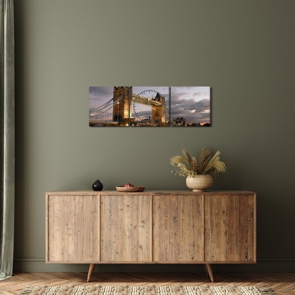 Slika - Tower Bridge noću (sa satom) (90x30 cm)