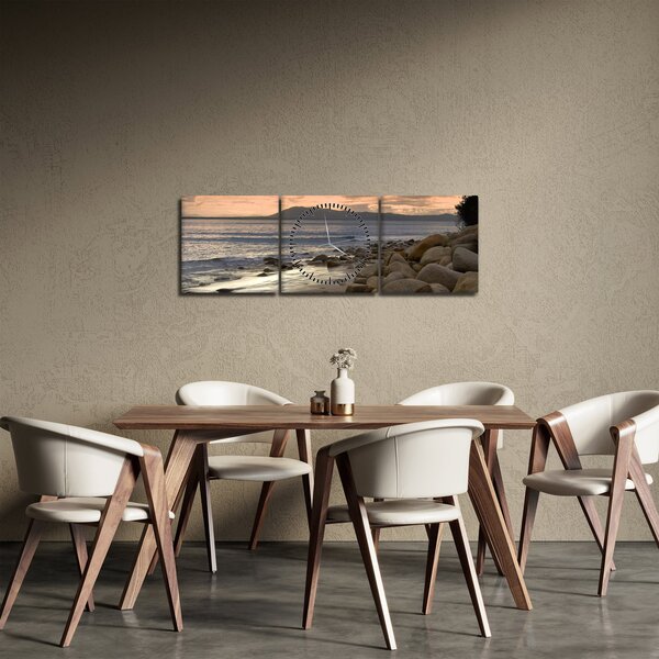Slika - More i planine (sa satom) (90x30 cm)