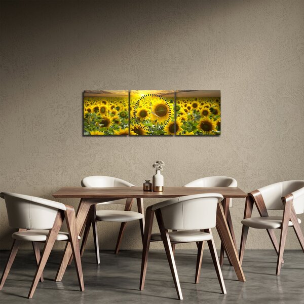 Slika - Suncokreti na zalasku sunca (sa satom) (90x30 cm)