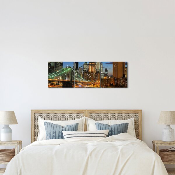 Slika - Most s New Yorkom (sa satom) (90x30 cm)