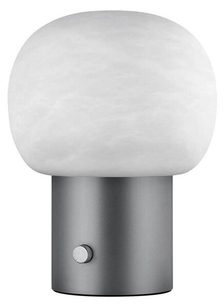 Iris LED Stolna Lampa Alabaster Gunmetal - Blomus