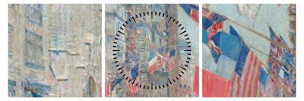 Slika - Childe Hassam, Allies day, reprodukcije (sa satom) (90x30 cm)