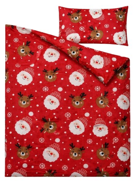 Pamučna posteljina HOLLY FRIENDS crvena Dimenzije posteljine: 70 x 80 cm | 140 x 200 cm