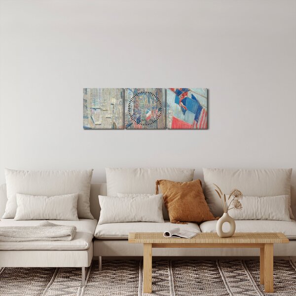 Slika - Childe Hassam, Allies day, reprodukcije (sa satom) (90x30 cm)