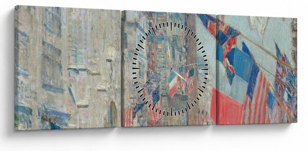 Slika - Childe Hassam, Allies day, reprodukcije (sa satom) (90x30 cm)