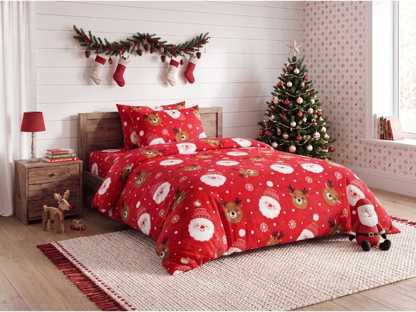Pamučna posteljina HOLLY FRIENDS crvena Dimenzije posteljine: 70 x 80 cm | 140 x 200 cm