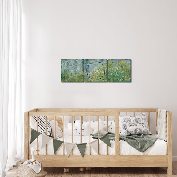 Slika - Claude Monet, Banks of the Seine, reprodukcije (sa satom) (90x30 cm)