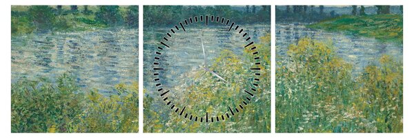 Slika - Claude Monet, Banks of the Seine, reprodukcije (sa satom) (90x30 cm)