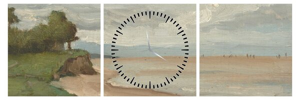 Slika - Jean-Baptiste-Camille Corot, Beach Near Etretat, reprodukcije (sa satom) (90x30 cm)