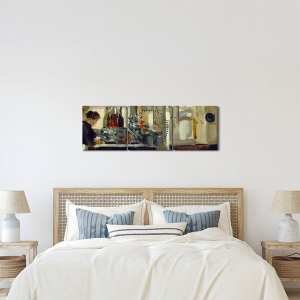 Slika - Style of Edouard Manet, Bon Bock Cafe, reprodukcije (sa satom) (90x30 cm)