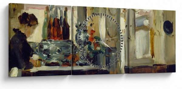 Slika - Style of Edouard Manet, Bon Bock Cafe, reprodukcije (sa satom) (90x30 cm)