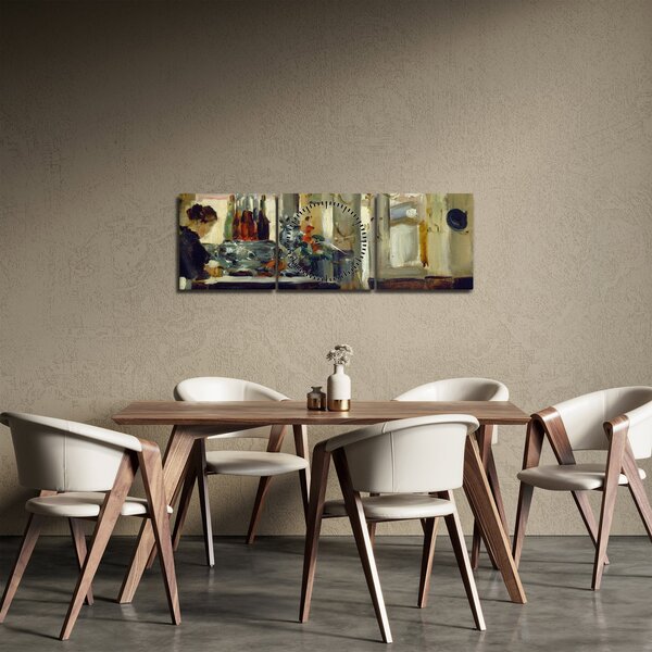 Slika - Style of Edouard Manet, Bon Bock Cafe, reprodukcije (sa satom) (90x30 cm)