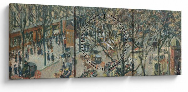 Slika - Camille Pissarro, Boulevard des Italiens, Morning, Sunlight, reprodukcije (sa satom) (90x30 cm)