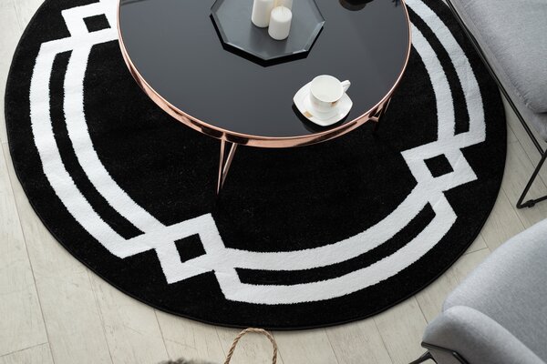 Tepih HAMPTON Lux krug crno