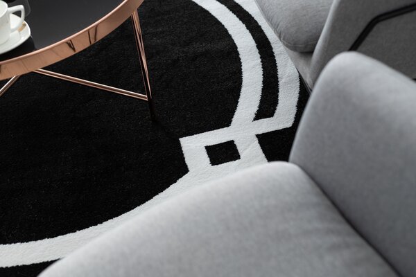 Tepih HAMPTON Lux krug crno