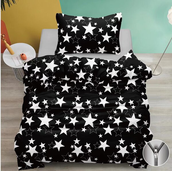 Pamučna posteljina STAR crna Dimenzije posteljine: 70 x 90 cm | 140 x 200 cm