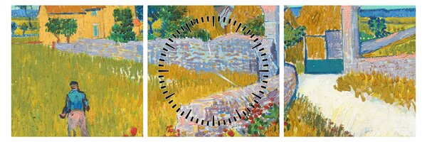 Slika - Vincent van Gogh, Farmhouse in Provence, reprodukcije (sa satom) (90x30 cm)