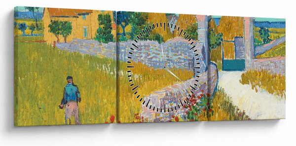 Slika - Vincent van Gogh, Farmhouse in Provence, reprodukcije (sa satom) (90x30 cm)