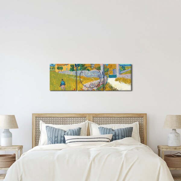 Slika - Vincent van Gogh, Farmhouse in Provence, reprodukcije (sa satom) (90x30 cm)