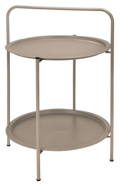 Metalni pomoćni stolić VARIO promjer 50 cm, bež boja