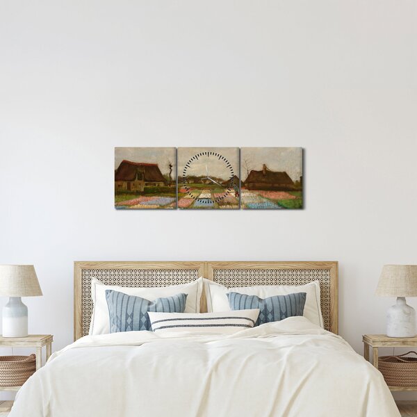 Slika - Vincent van Gogh, Flower Beds in Holland, reprodukcije (sa satom) (90x30 cm)