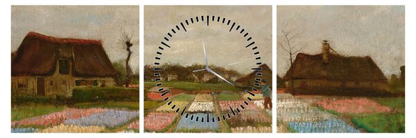 Slika - Vincent van Gogh, Flower Beds in Holland, reprodukcije (sa satom) (90x30 cm)