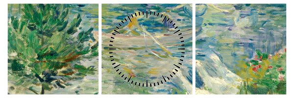 Slika - Berthe Morisot, Girl in a Boat with Geese, reprodukcije (sa satom) (90x30 cm)