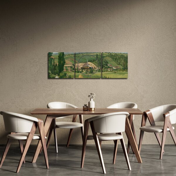 Slika - Camille Pissarro, Landscape at Les Pâtis, Pontoise, reprodukcije (sa satom) (90x30 cm)