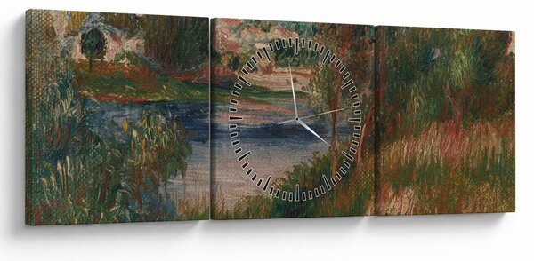 Slika - Auguste Renoir, Landscape at Vetheuil, reprodukcije (sa satom) (90x30 cm)