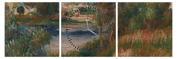Slika - Auguste Renoir, Landscape at Vetheuil, reprodukcije (sa satom) (90x30 cm)