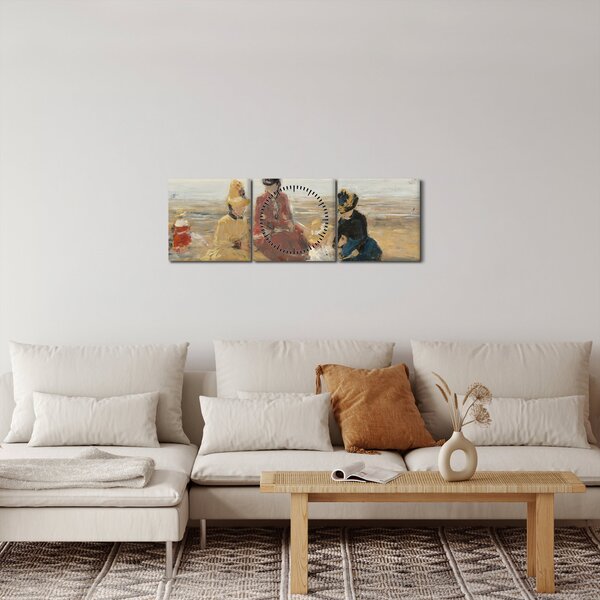 Slika - Eugène Boudin, On the Beach, Trouville, reprodukcije (sa satom) (90x30 cm)