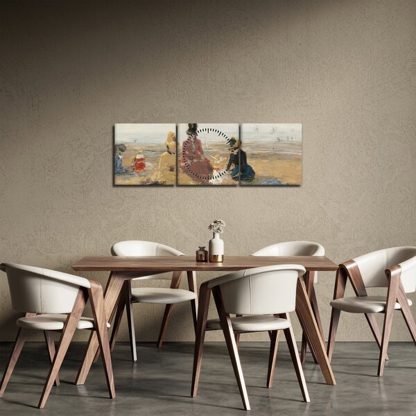 Slika - Eugène Boudin, On the Beach, Trouville, reprodukcije (sa satom) (90x30 cm)
