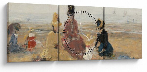 Slika - Eugène Boudin, On the Beach, Trouville, reprodukcije (sa satom) (90x30 cm)