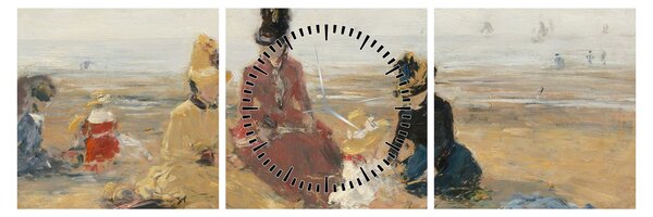 Slika - Eugène Boudin, On the Beach, Trouville, reprodukcije (sa satom) (90x30 cm)