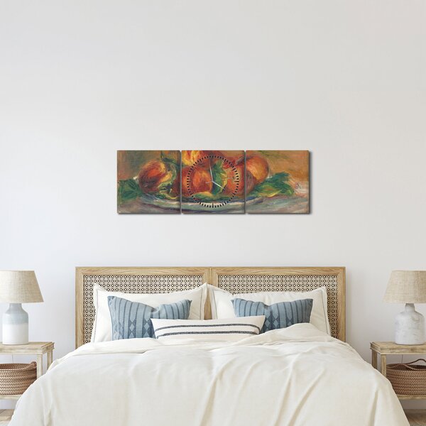 Slika - Auguste Renoir, Peaches on a Plate, reprodukcije (sa satom) (90x30 cm)