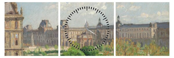 Slika - Camille Pissarro, Place du Carrousel, Paris, reprodukcije (sa satom) (90x30 cm)