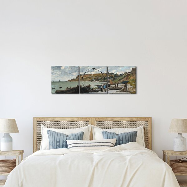 Slika - Claude Monet, Sainte Adresse, reprodukcije (sa satom) (90x30 cm)