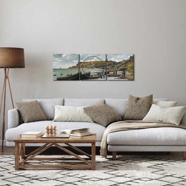 Slika - Claude Monet, Sainte Adresse, reprodukcije (sa satom) (90x30 cm)