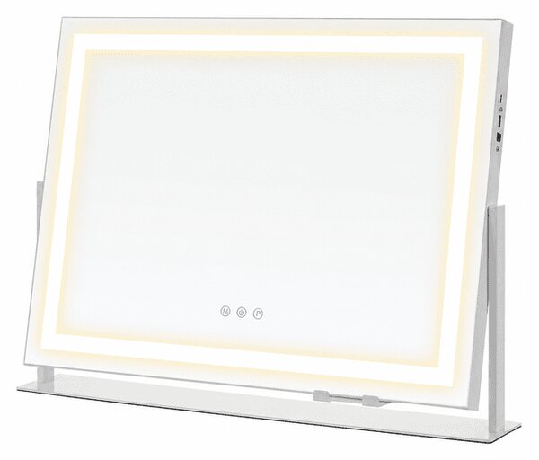 Hollywoodsko LED ogledalo za šminkanje s dodirnim kontrolama – 58 x 46 cm