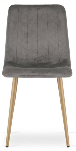 Siva baršunasta stolica LAVA PEWTER GREY