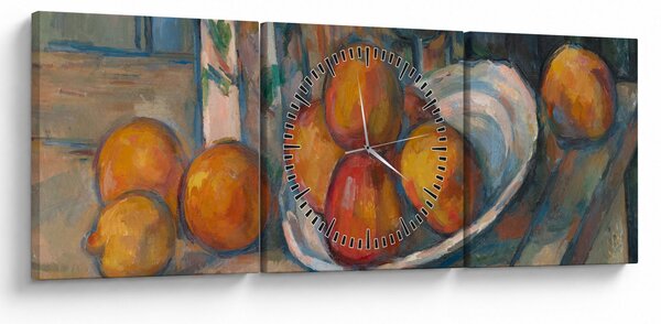 Slika - Paul Cézanne, Still Life with Milk Jug and Fruit, reprodukcije (sa satom) (90x30 cm)