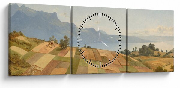 Slika - Alexandre Calame, Swiss Landscape, reprodukcije (sa satom) (90x30 cm)