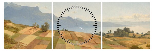 Slika - Alexandre Calame, Swiss Landscape, reprodukcije (sa satom) (90x30 cm)