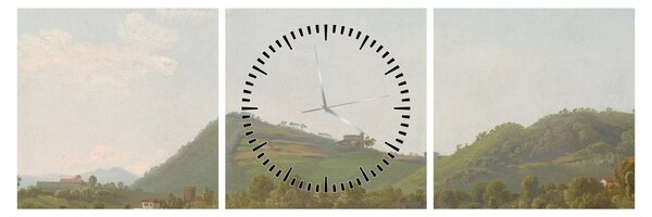 Slika - Simon Denis, View Near Naples, reprodukcije (sa satom) (90x30 cm)