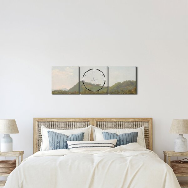 Slika - Simon Denis, View Near Naples, reprodukcije (sa satom) (90x30 cm)